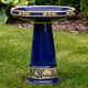 BIRDBATH ZANESVILLE COBALT BLUE