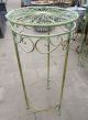 PLANT STAND GREEN HEART SCROLL - LARGE