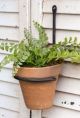 FORGED PLANT HANGER W/ TERRA COTTA POT