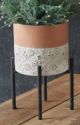 FLORAL EMBOSSED PLANTER SMALL