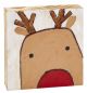 PAINTED WOOD BLOCK - REINDEER