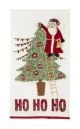 TOWEL HO HO EMBROIDERED XMAS