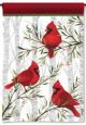 FLAG GARDEN CARDINALS IN BIRCH SEASONAL ITEM