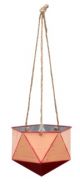 CORAL HEX HANGING PLANTER SMALL