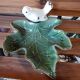 CERAMIC LEAF DISH W/BIRD