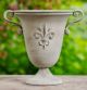 IRON URN FLEUR-DE-LIS GREY