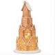 WHITE ICING ROUND LIGHTED GINGERBREAD HOUSE